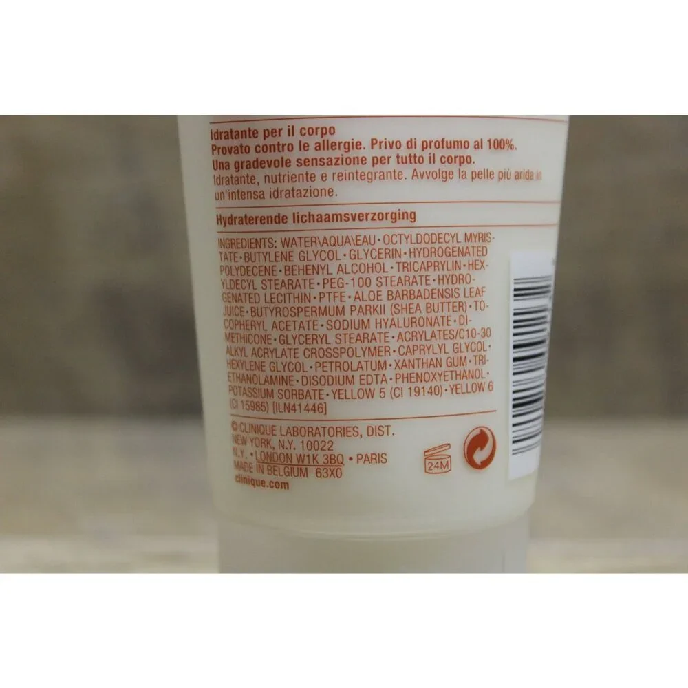 Clinique Deep Comfort butter rich fragrance free body‎ moisture cream FLAW